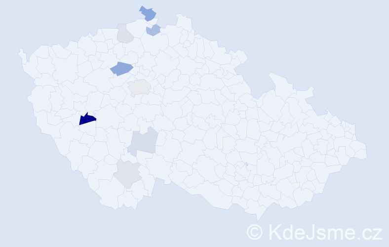 Příjmení: 'Tikalská', počet výskytů 14 v celé ČR