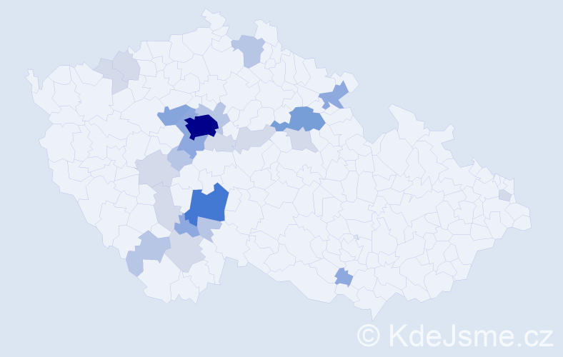 Příjmení: 'Hašpl', počet výskytů 66 v celé ČR