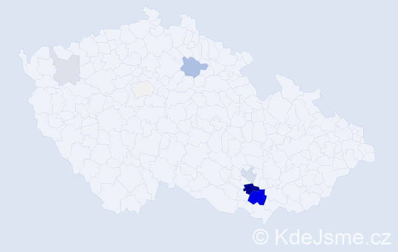 Příjmení: 'Krišpín', počet výskytů 26 v celé ČR