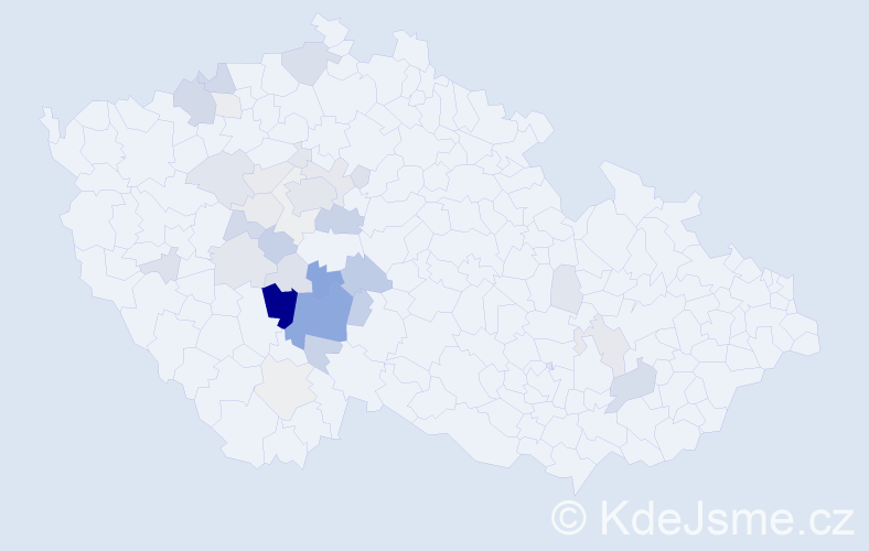 Příjmení: 'Smrčina', počet výskytů 111 v celé ČR