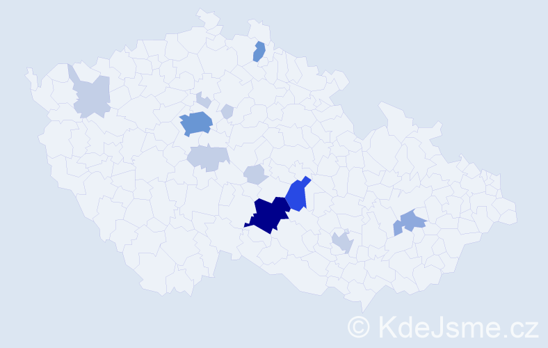 Příjmení: 'Milfajt', počet výskytů 34 v celé ČR