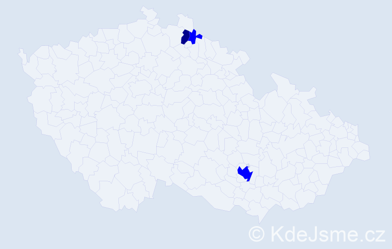 Příjmení: 'Umann', počet výskytů 7 v celé ČR