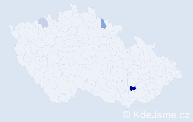 Příjmení: 'Kazihnitka', počet výskytů 10 v celé ČR