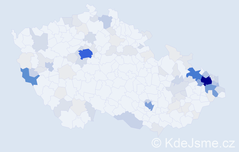 Příjmení: 'Knopp', počet výskytů 397 v celé ČR