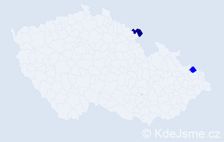 Příjmení: 'Hliník', počet výskytů 3 v celé ČR