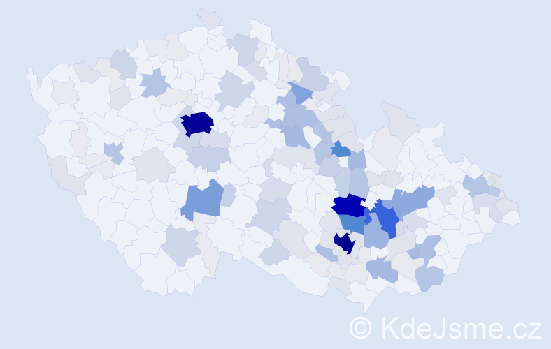Příjmení: 'Sychrová', počet výskytů 582 v celé ČR