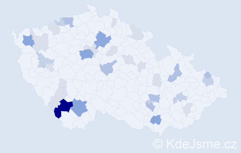 Příjmení: 'Geier', počet výskytů 92 v celé ČR