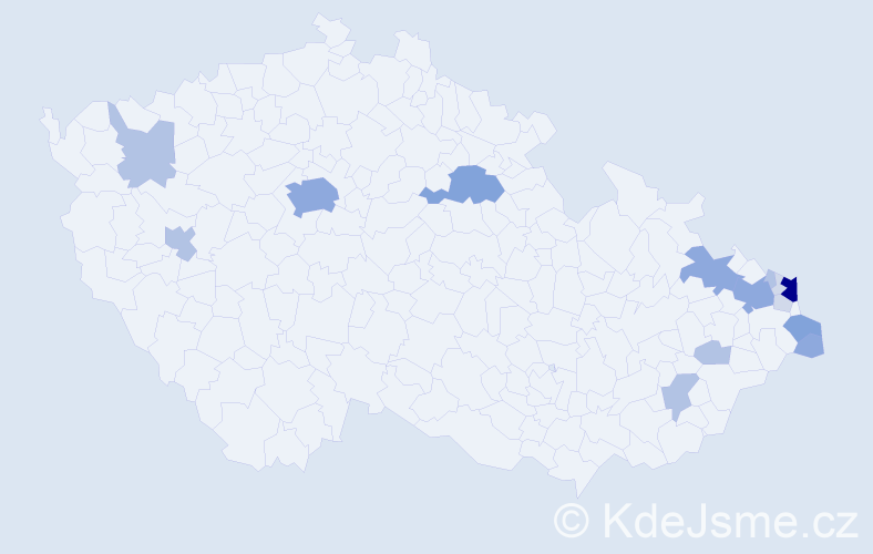 Příjmení: 'Pastuszková', počet výskytů 48 v celé ČR