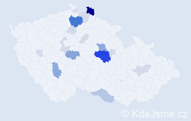 Příjmení: 'Kremina', počet výskytů 68 v celé ČR