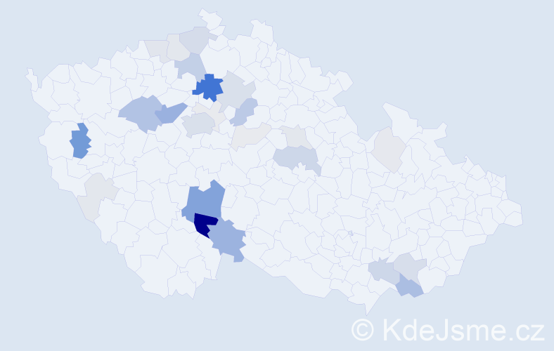 Příjmení: 'Podráská', počet výskytů 134 v celé ČR