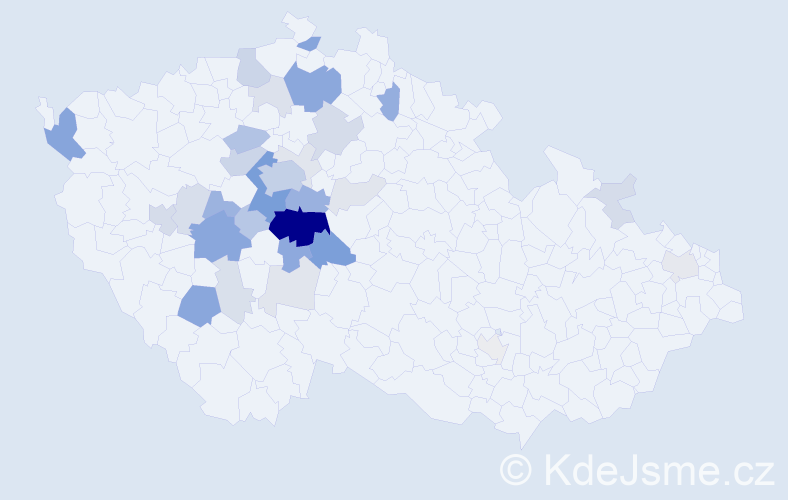 Příjmení: 'Pitelka', počet výskytů 119 v celé ČR