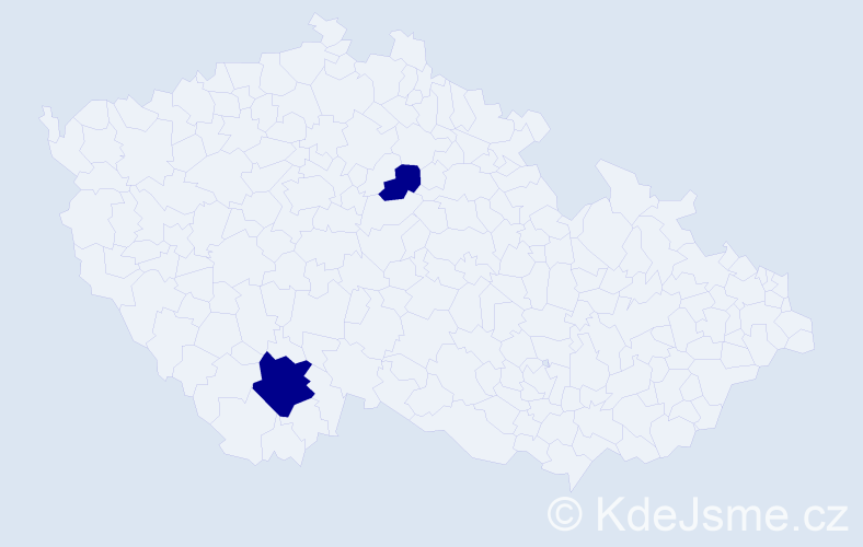 Příjmení: 'Mohamad', počet výskytů 2 v celé ČR