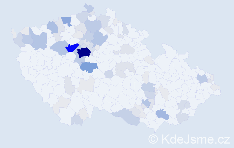 Příjmení: 'Burger', počet výskytů 307 v celé ČR