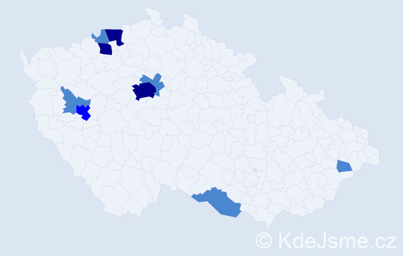 Příjmení: 'Balta', počet výskytů 16 v celé ČR