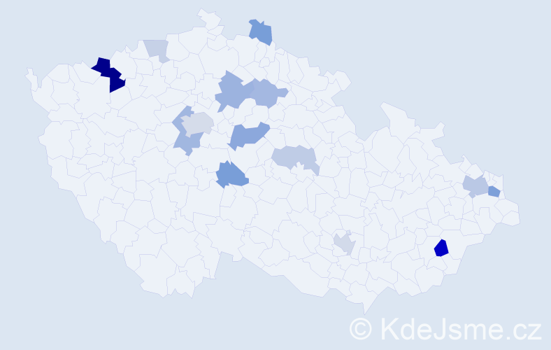Příjmení: 'Budjačová', počet výskytů 32 v celé ČR