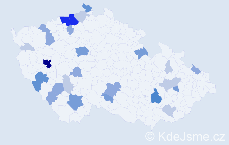 Příjmení: 'Engl', počet výskytů 76 v celé ČR