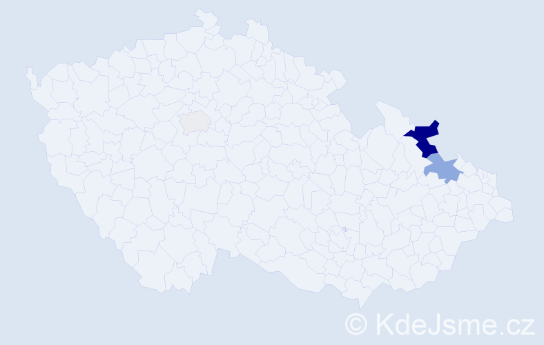 Příjmení: 'Kalinowski', počet výskytů 8 v celé ČR