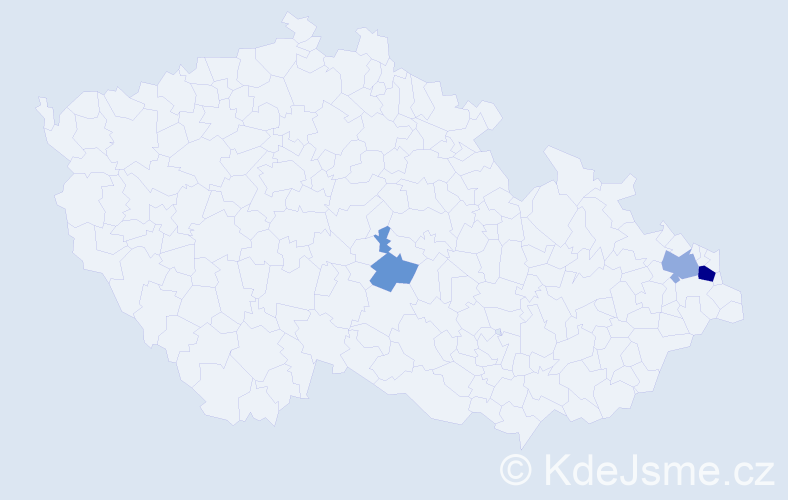Příjmení: 'Obajtková', počet výskytů 7 v celé ČR