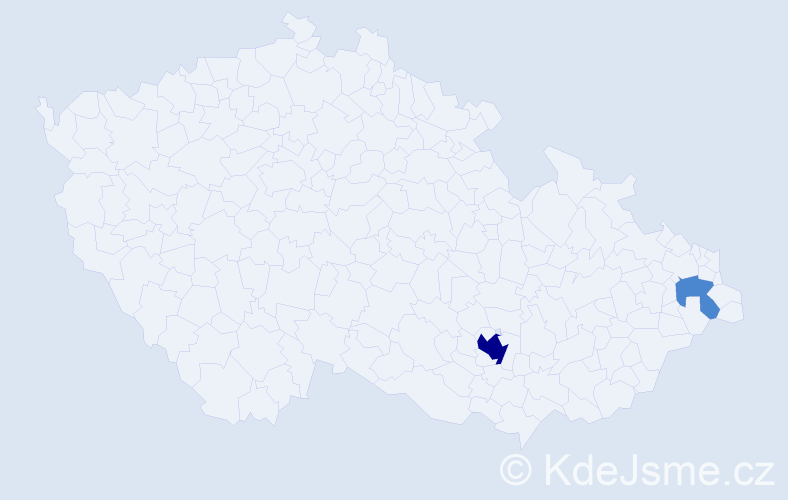 Příjmení: 'Potášová', počet výskytů 6 v celé ČR