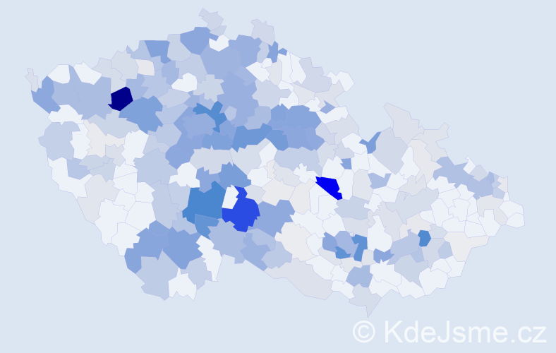 Příjmení: 'Kuklová', počet výskytů 1197 v celé ČR