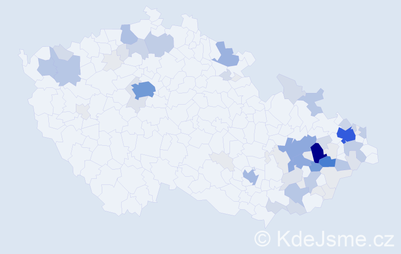 Příjmení: 'Perutková', počet výskytů 287 v celé ČR