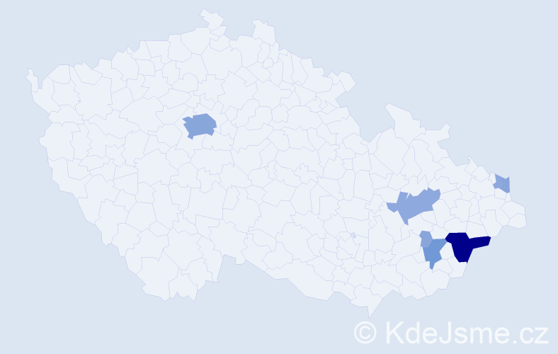Příjmení: 'Grycman', počet výskytů 20 v celé ČR
