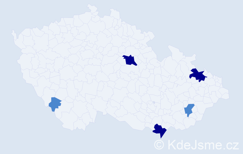 Příjmení: 'Barvičová', počet výskytů 11 v celé ČR