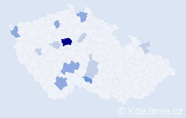 Příjmení: 'Novoveský', počet výskytů 33 v celé ČR