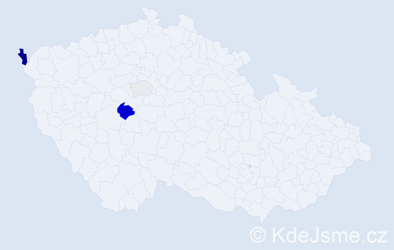 Příjmení: 'Hoštáková', počet výskytů 8 v celé ČR