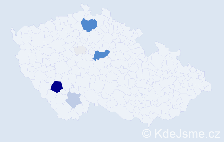 Příjmení: 'Villnerová', počet výskytů 12 v celé ČR