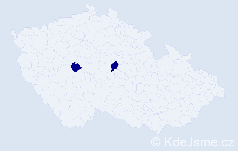Příjmení: 'Kotlyarchyk', počet výskytů 2 v celé ČR