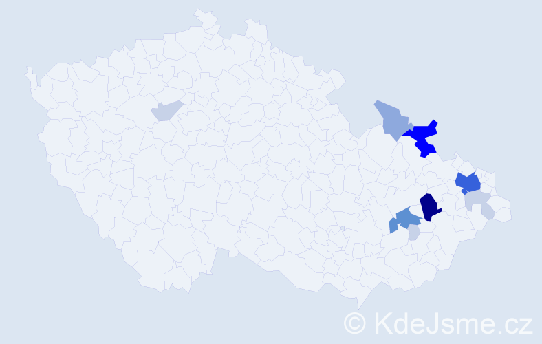 Příjmení: 'Perdulová', počet výskytů 38 v celé ČR