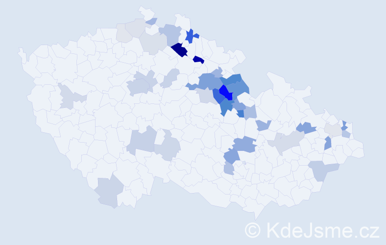 Příjmení: 'Koďousková', počet výskytů 114 v celé ČR