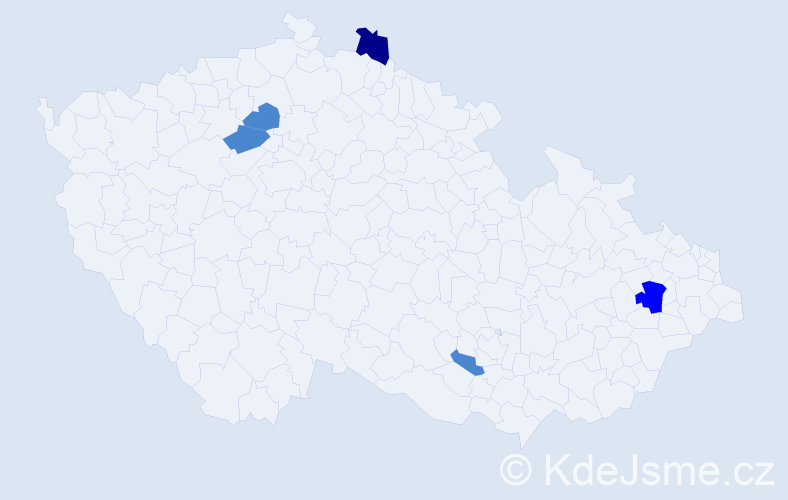Příjmení: 'Domorák', počet výskytů 8 v celé ČR