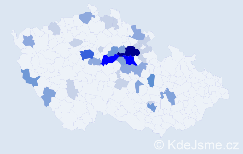 Příjmení: 'Bendáková', počet výskytů 94 v celé ČR