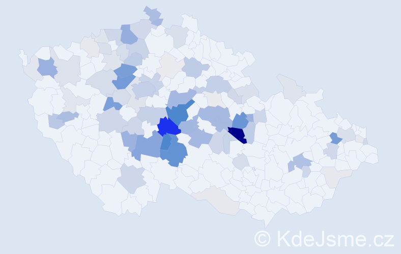 Příjmení: 'Lapáček', počet výskytů 282 v celé ČR