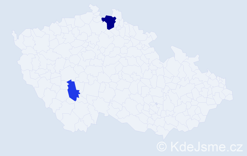 Příjmení: 'Skočej', počet výskytů 4 v celé ČR