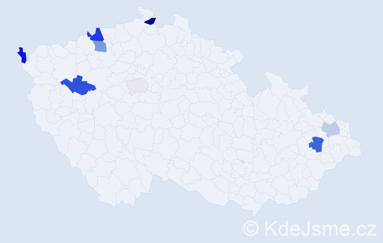 Příjmení: 'Kozloková', počet výskytů 23 v celé ČR