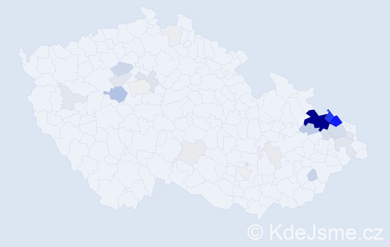 Příjmení: 'Kremserová', počet výskytů 124 v celé ČR