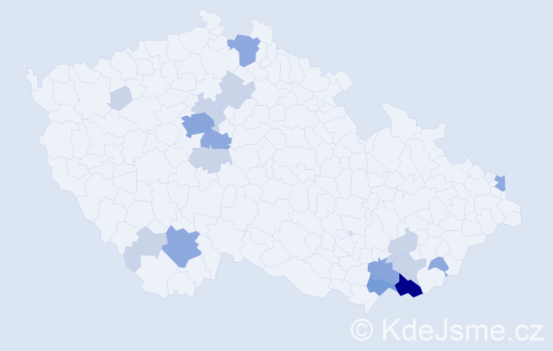 Příjmení: 'Svinková', počet výskytů 41 v celé ČR