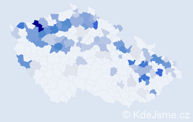 Příjmení: 'Knop', počet výskytů 335 v celé ČR