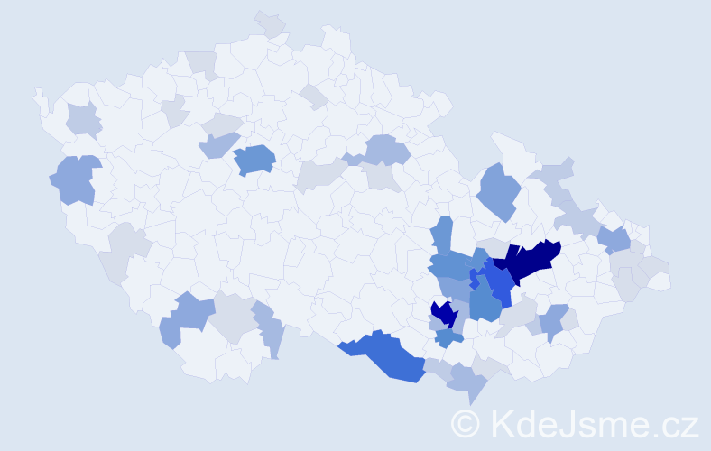 Příjmení: 'Šperka', počet výskytů 178 v celé ČR