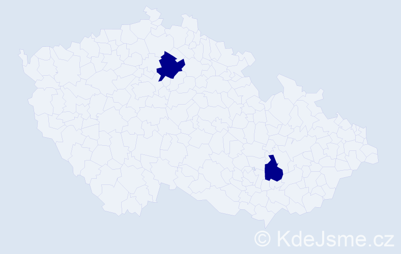 Příjmení: 'Rendvanská', počet výskytů 2 v celé ČR
