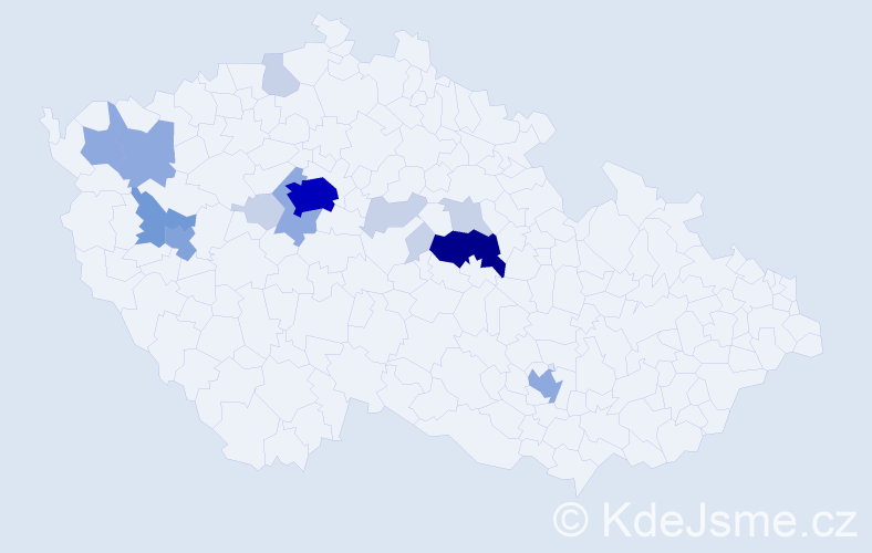 Příjmení: 'Kumpera', počet výskytů 43 v celé ČR