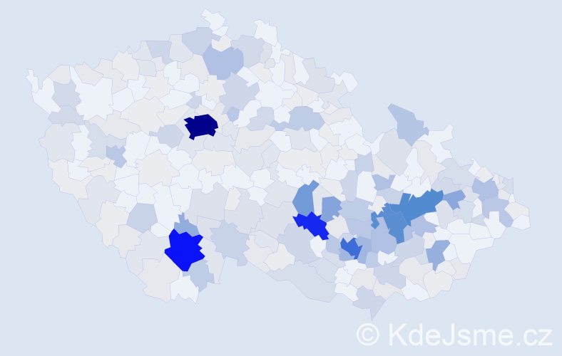 Příjmení: 'Ambrož', počet výskytů 1045 v celé ČR