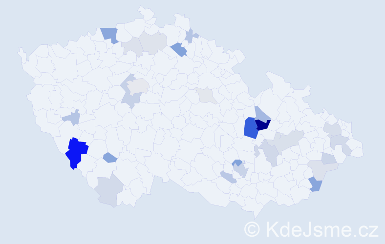 Příjmení: 'Melcher', počet výskytů 72 v celé ČR