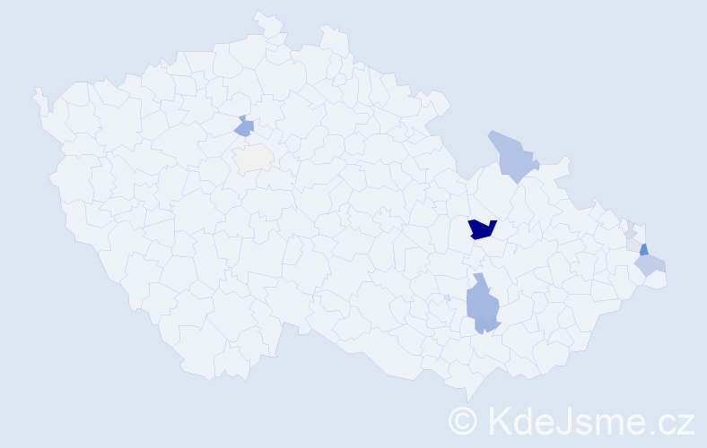 Příjmení: 'Hennerová', počet výskytů 24 v celé ČR