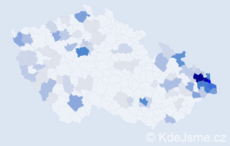 Příjmení: 'Baron', počet výskytů 307 v celé ČR