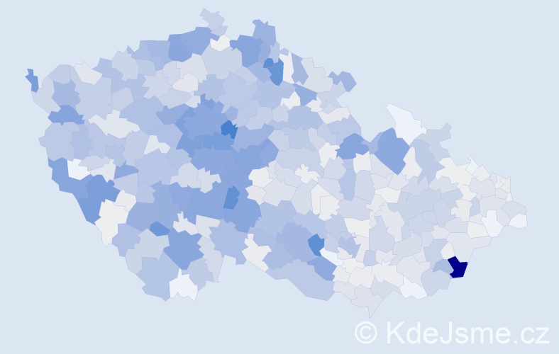 Příjmení: 'Strnad', počet výskytů 4443 v celé ČR
