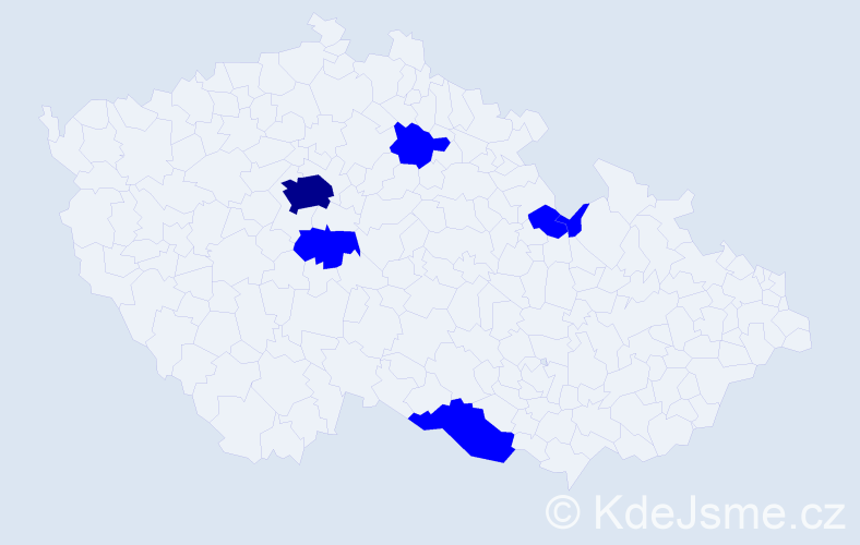 Příjmení: 'Sokolovová', počet výskytů 7 v celé ČR